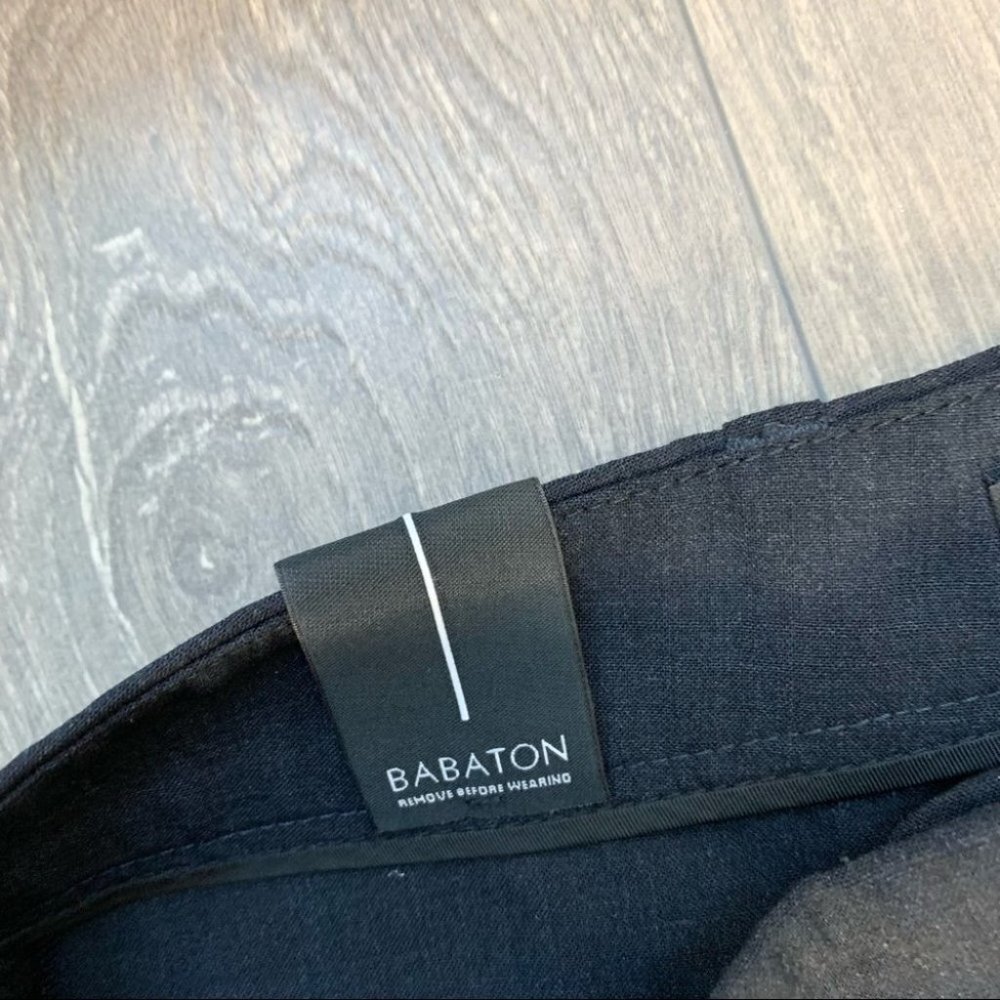 Aritzia Babaton Women’s Pants Pleated Straight Leg Trousers Whimsigoth navy blue - Picture 10 of 14